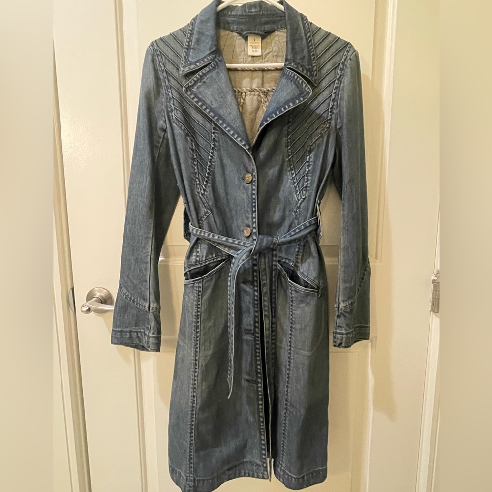 Vintage Marc Jacobs Denim Trench Coat with Belt